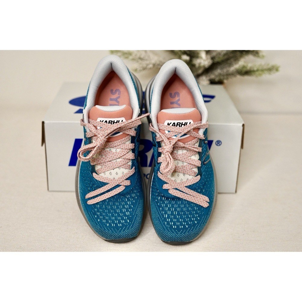 NEW Karhu Synchron 2.0 Running Shoes | 7M Blue & Rose Tan | $170.00 MSRP - Picture 4 of 13